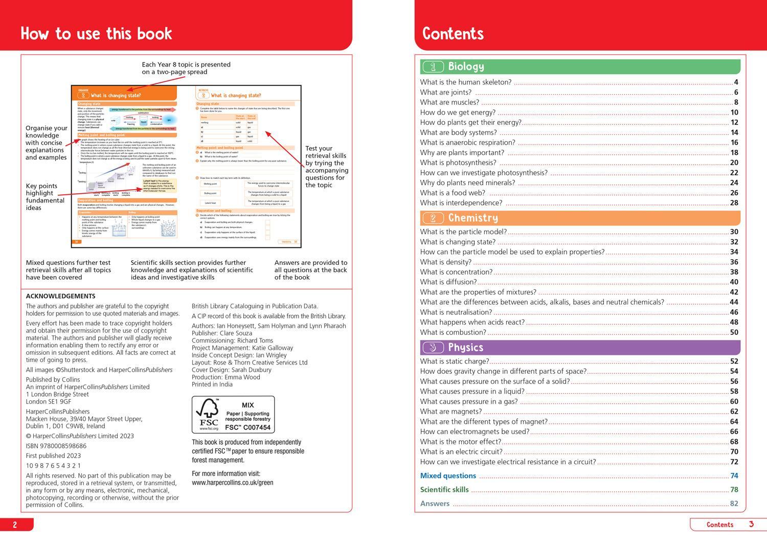 Bild: 9780008598686 | KS3 Science Year 8: Organise and retrieve your knowledge | Collins KS3