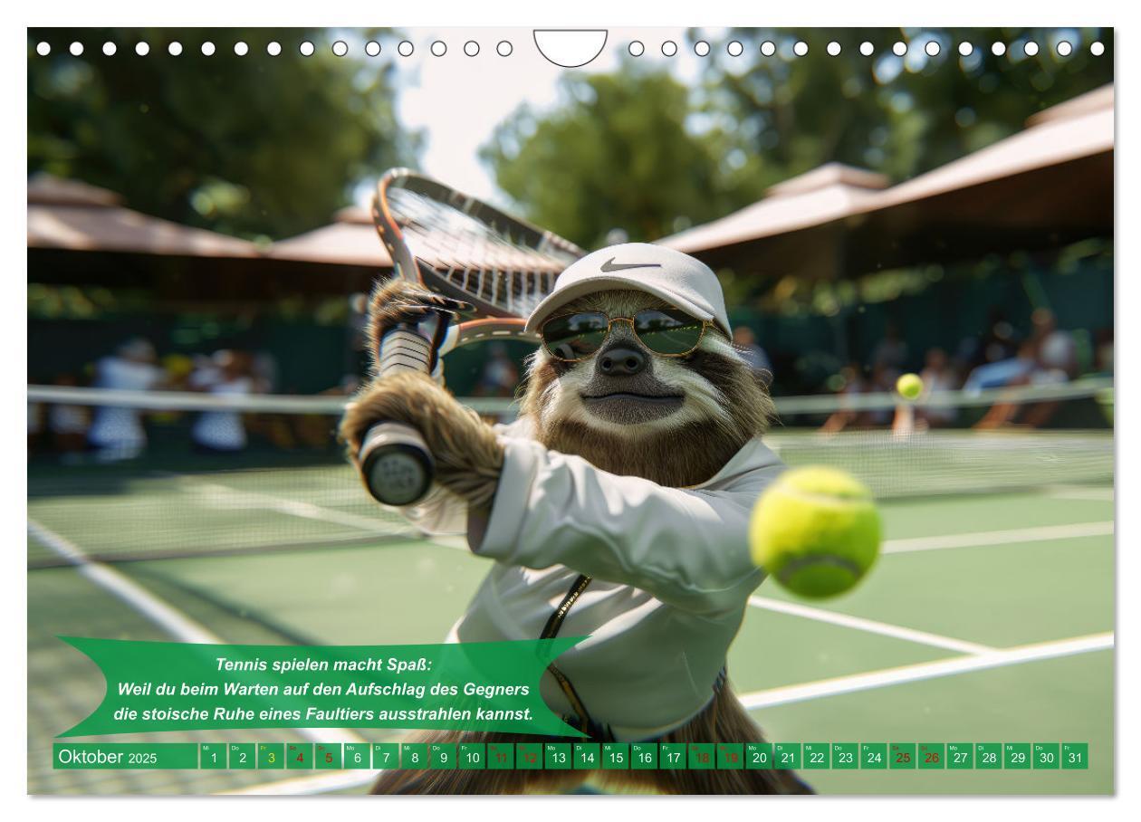 Bild: 9783457180488 | Der tierisch lustige Tennis-Kalender (Wandkalender 2025 DIN A4...