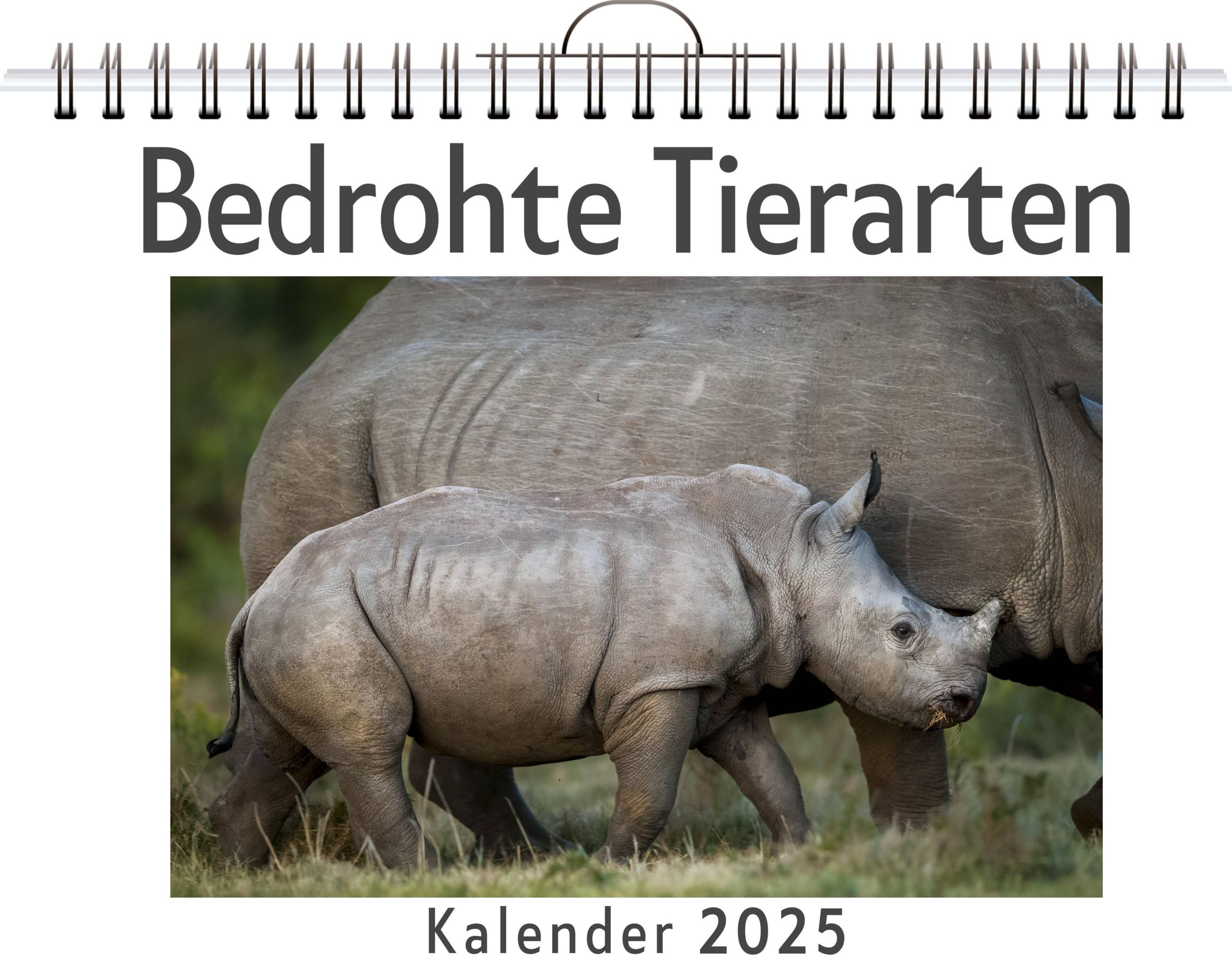 Cover: 9783759123671 | Bedrohte Tierarten - (Wandkalender 2025, Kalender DIN A4 quer,...