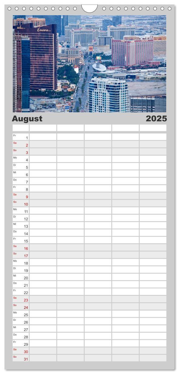 Bild: 9783457118382 | Familienplaner 2025 - Las Vegas mit 5 Spalten (Wandkalender, 21 x...