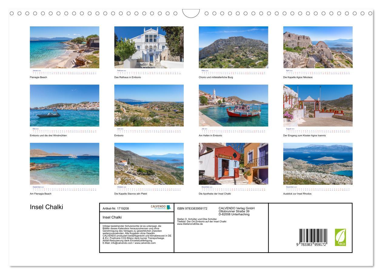 Bild: 9783383959172 | Insel Chalki (Wandkalender 2025 DIN A3 quer), CALVENDO Monatskalender