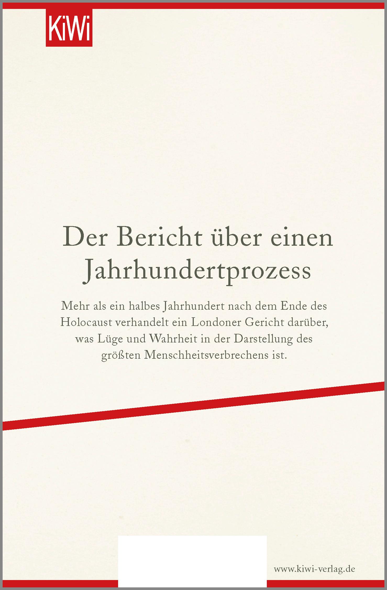 Rückseite: 9783462051827 | Der Holocaust vor Gericht | Der Prozess um David Irving | Eva Menasse