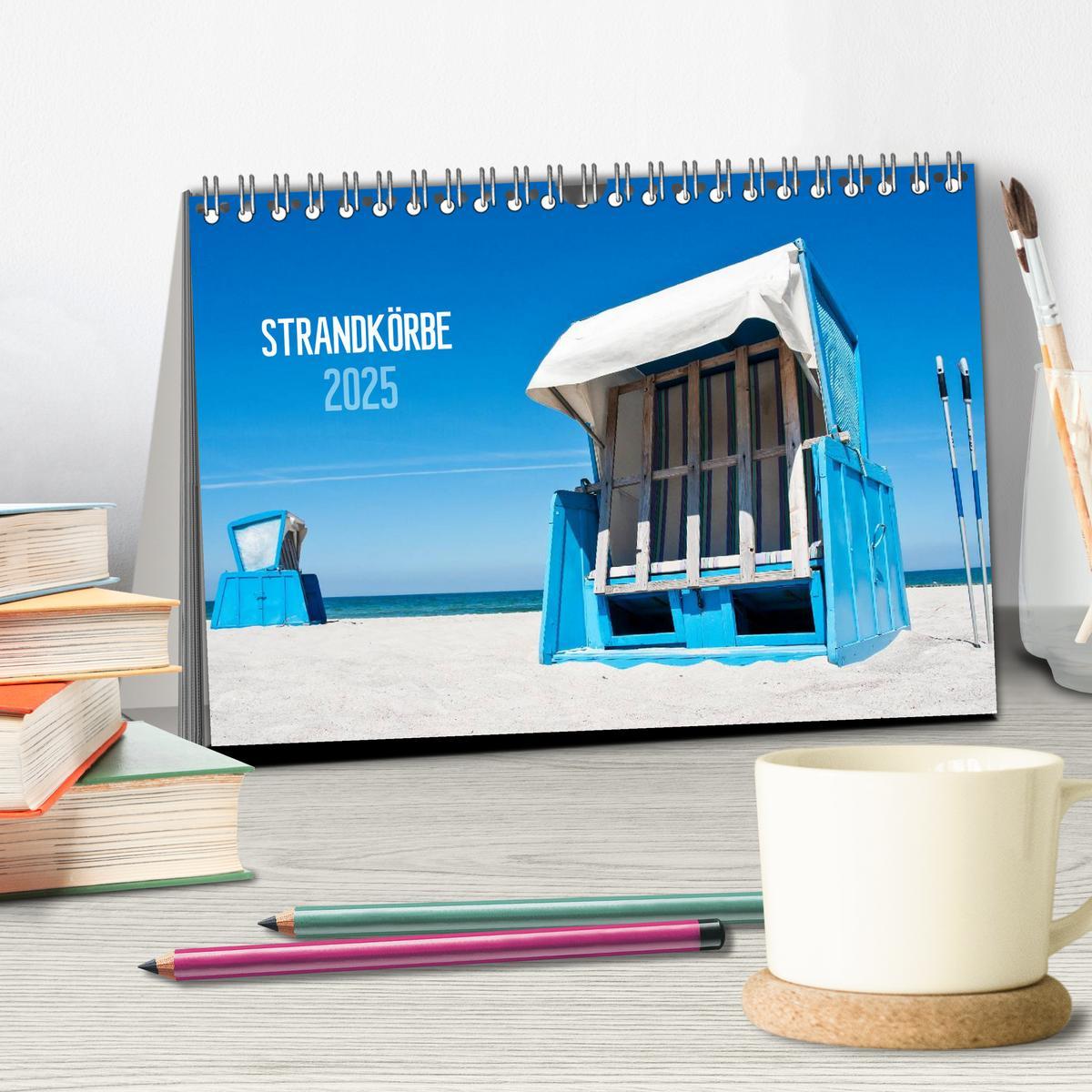 Bild: 9783435811267 | Strandkörbe 2025 (Tischkalender 2025 DIN A5 quer), CALVENDO...