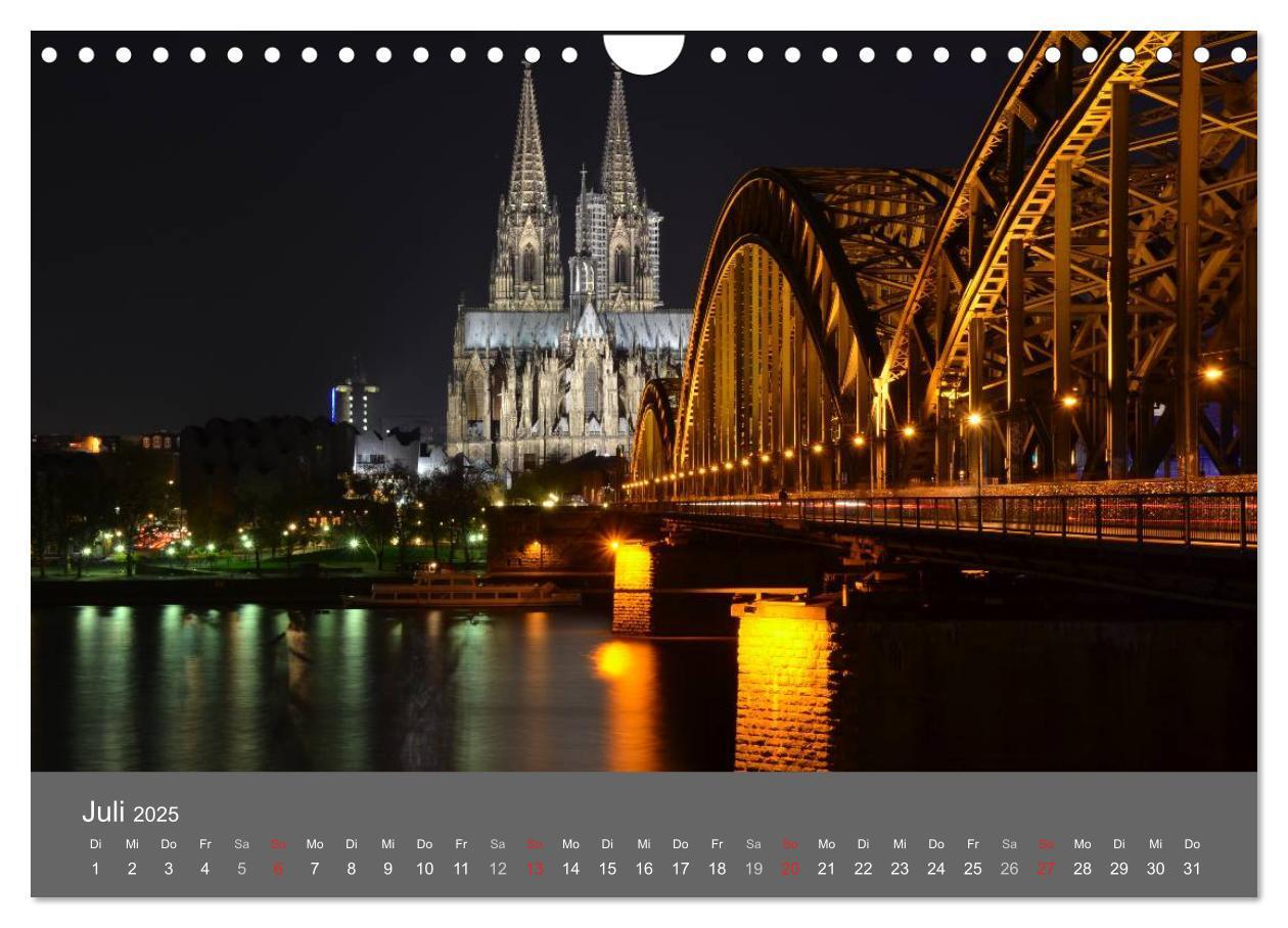 Bild: 9783435690039 | KÖLN BEI NACHT (Wandkalender 2025 DIN A4 quer), CALVENDO...