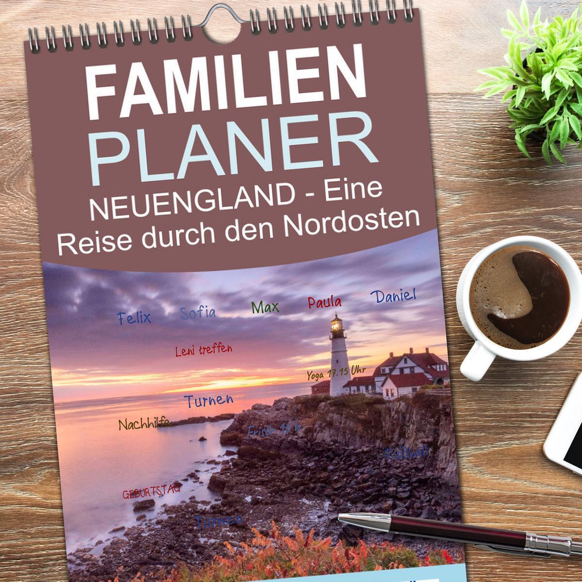 Bild: 9783457115206 | Familienplaner 2025 - NEUENGLAND - Eine Reise durch den Nordosten...