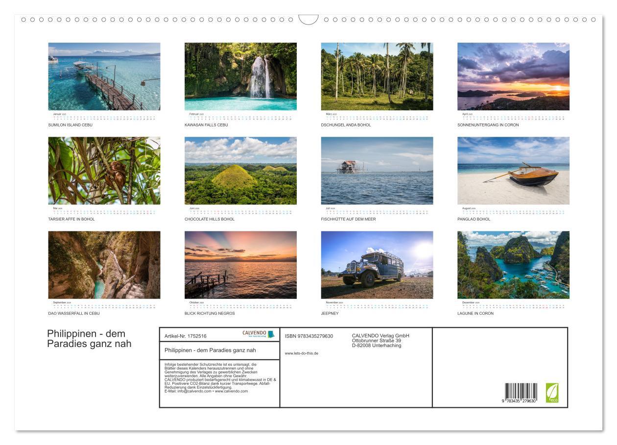 Bild: 9783435279630 | Philippinen - dem Paradies ganz nah (Wandkalender 2025 DIN A2...