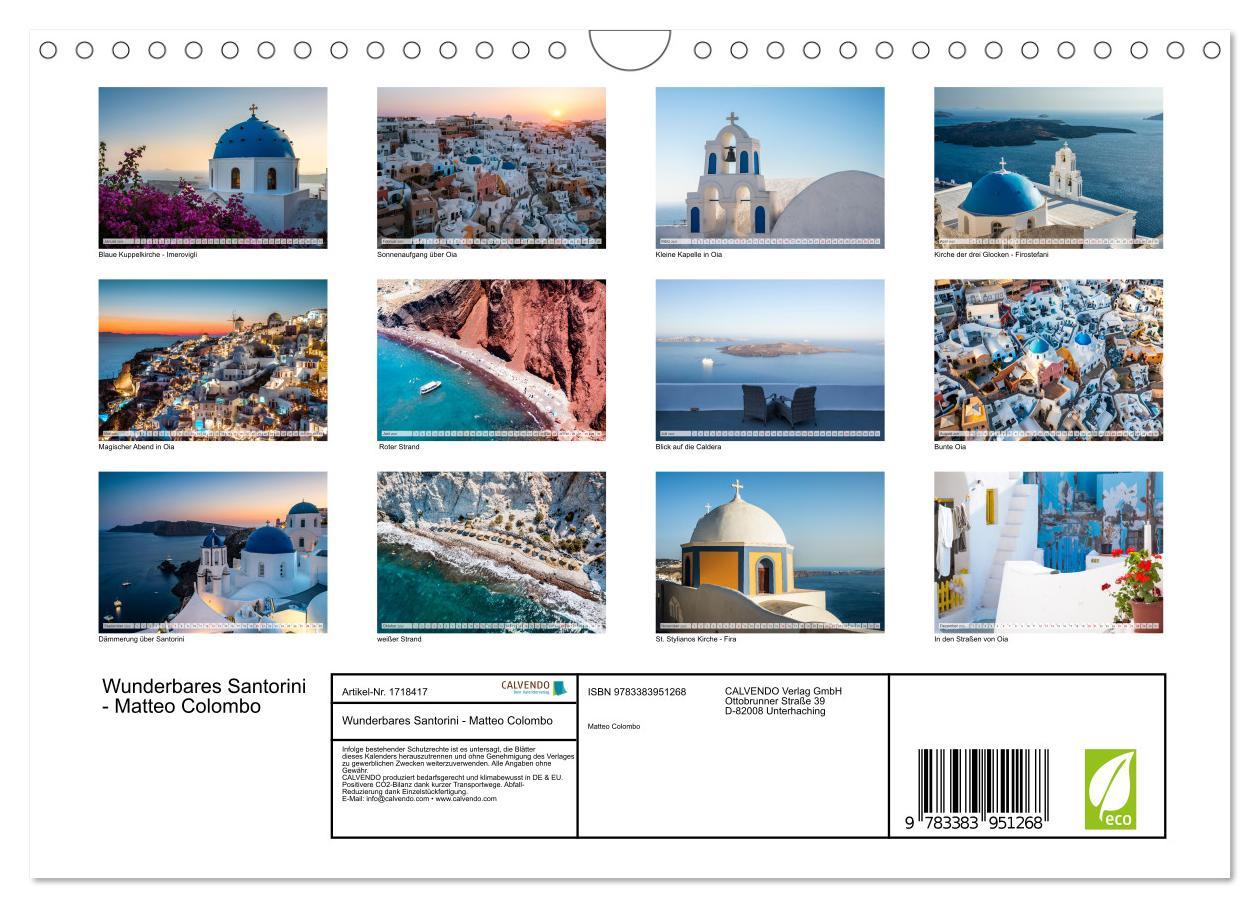 Bild: 9783383951268 | Wunderbares Santorini - Matteo Colombo (Wandkalender 2025 DIN A4...