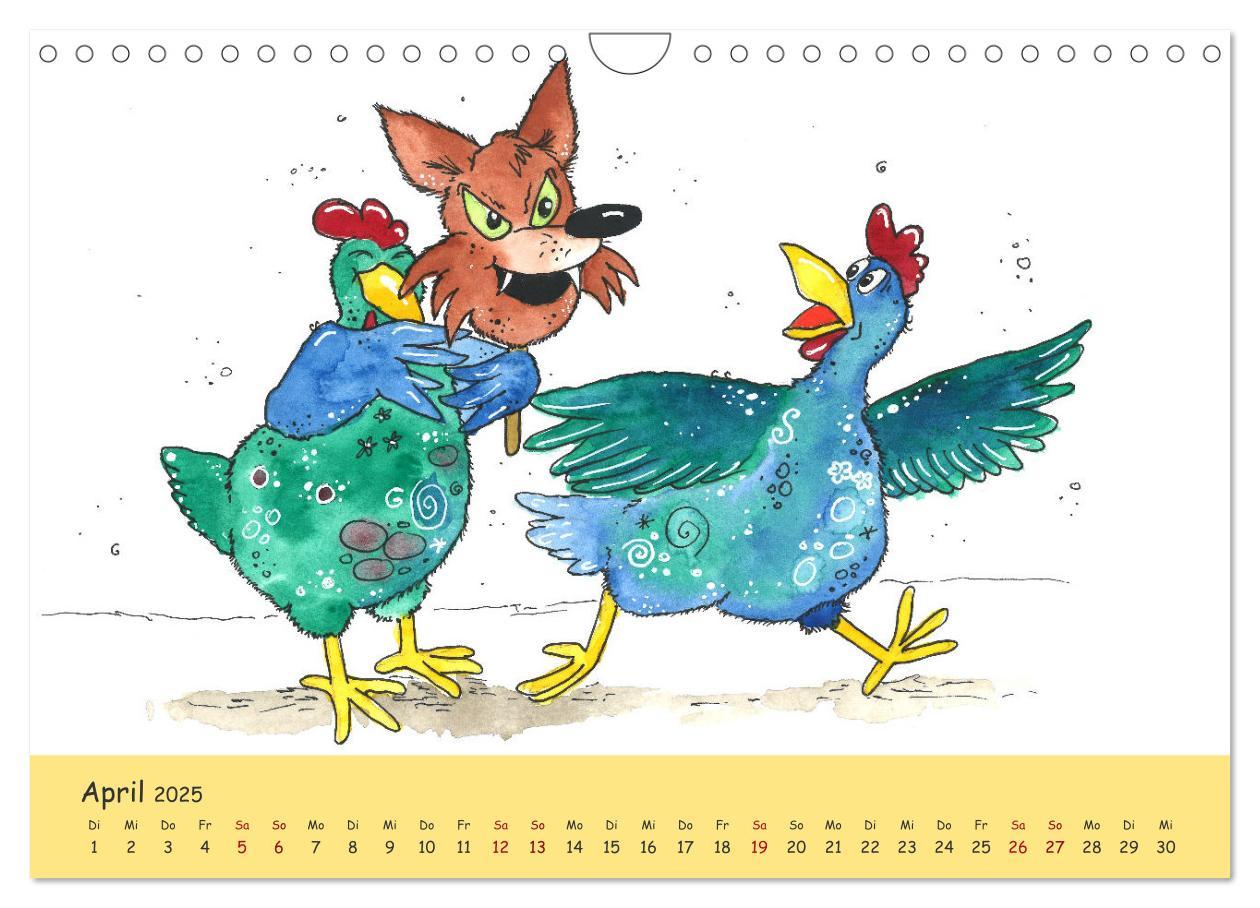 Bild: 9783435104239 | Kunterbunte Hühnerwelt (Wandkalender 2025 DIN A4 quer), CALVENDO...