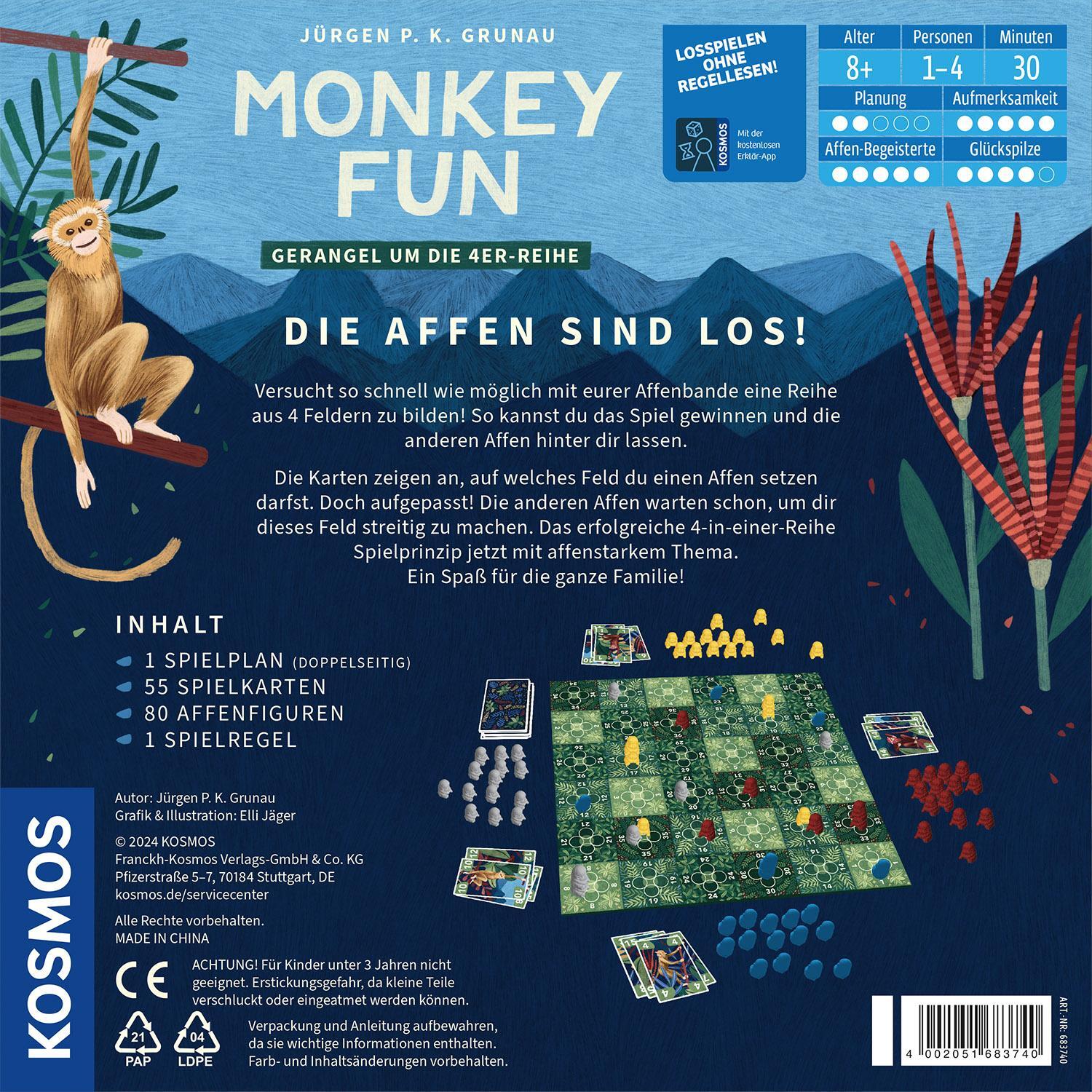 Rückseite: 4002051683740 | Monkey Fun | Spiel | Jürgen P. K. Grunau | Spiel | 683740 | Deutsch