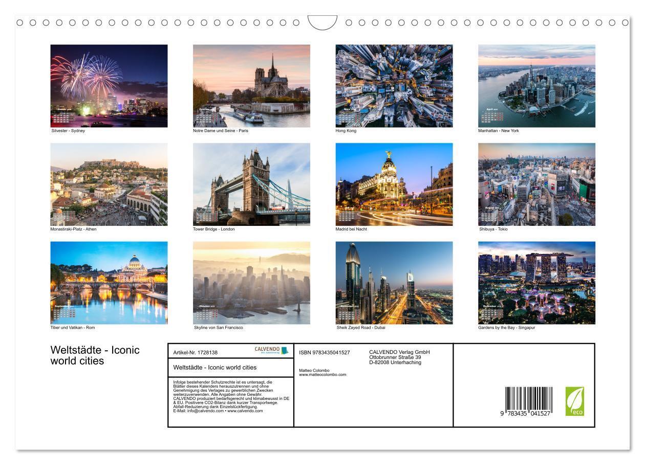 Bild: 9783435041527 | Weltstädte - Iconic world cities (Wandkalender 2025 DIN A3 quer),...