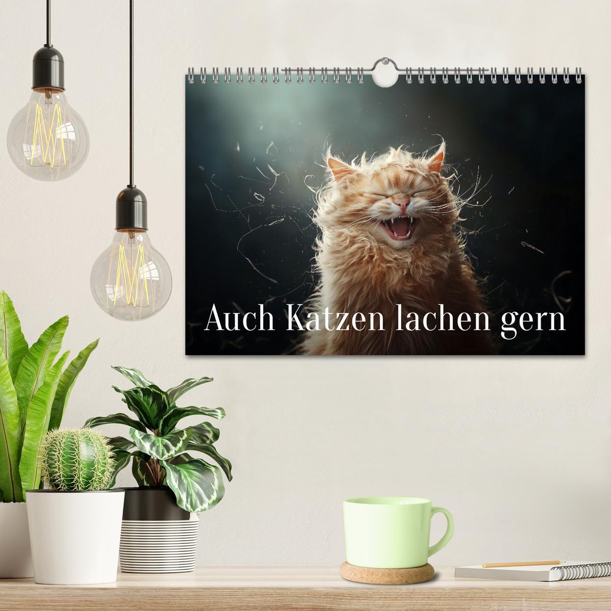 Bild: 9783457201985 | Auch Katzen lachen gern (Wandkalender 2025 DIN A4 quer), CALVENDO...