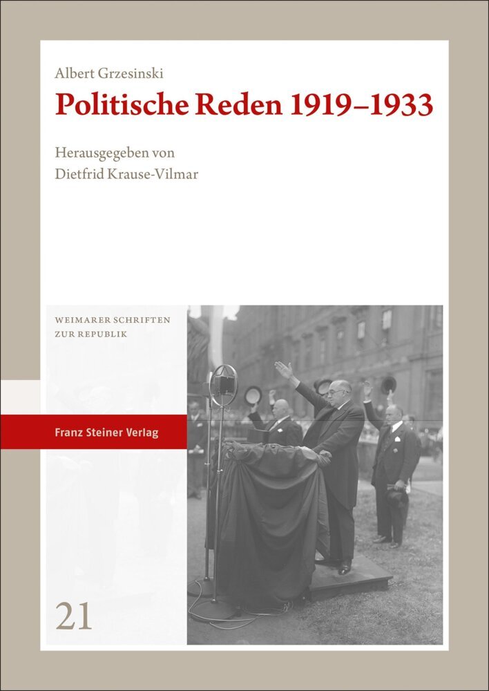 Cover: 9783515133180 | Politische Reden 1919-1933 | Albert Grzesinski | Taschenbuch | 202 S.