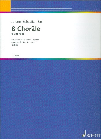 Cover: 9790001078771 | 8 Chorales | Johann Sebastian Bach | Partitur + Stimmen | 1988