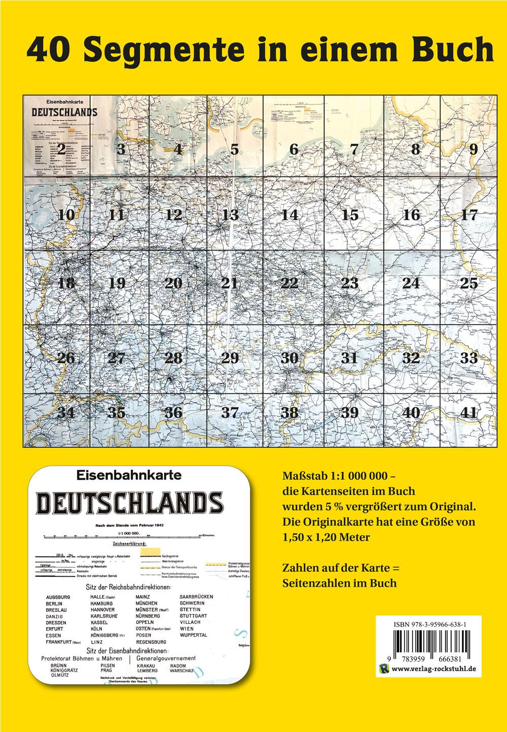 Rückseite: 9783959666381 | ATLAS DR Februar 1942 - Eisenbahnkarte Deutschland | Harald Rockstuhl