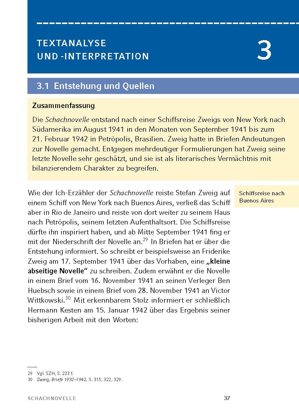 Bild: 9783804420977 | Schachnovelle - Textanalyse und Interpretation | Stefan Zweig | Buch