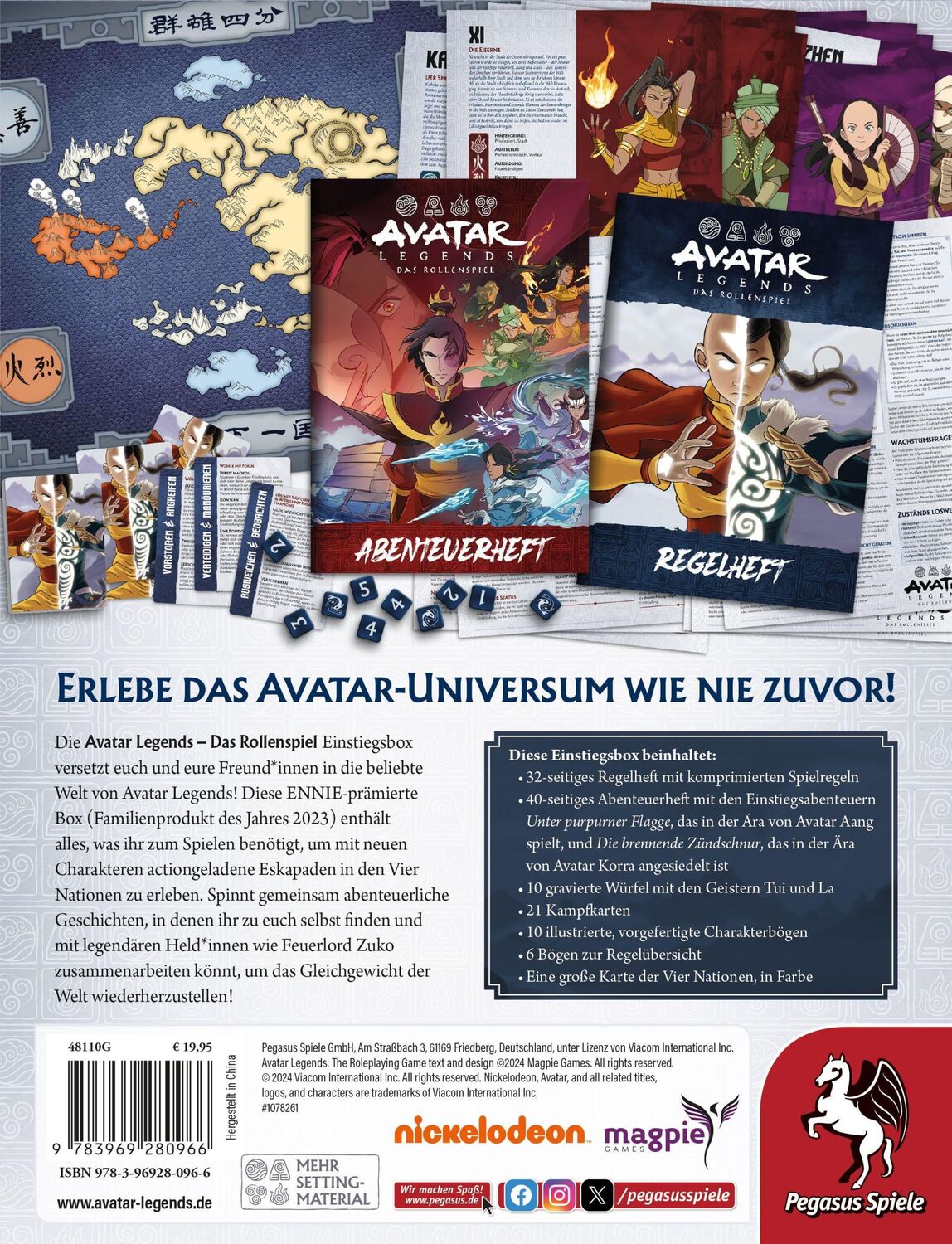 Bild: 9783969280966 | Avatar Legends - Das Rollenspiel: Einstiegsbox | Spiel | 48110G | 2024