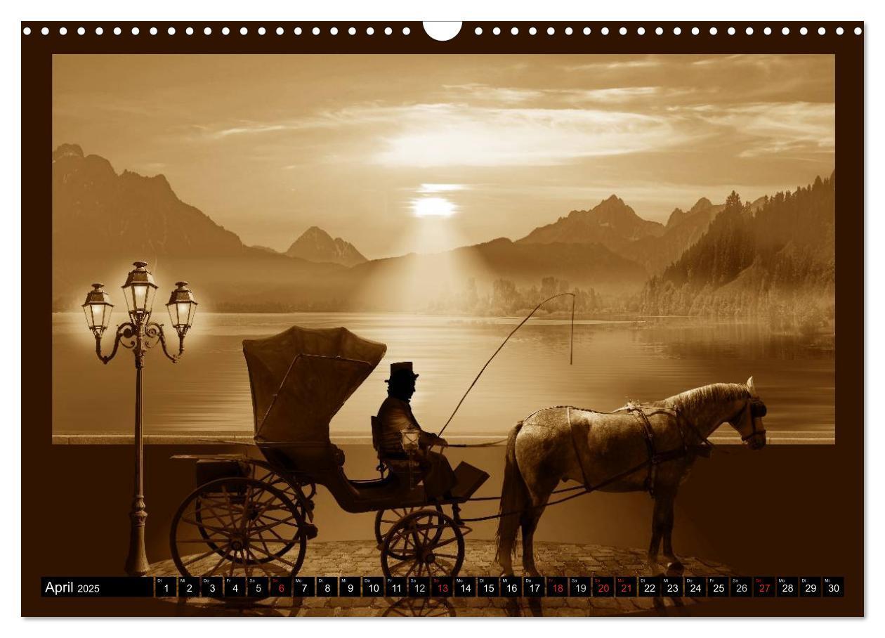 Bild: 9783435680474 | Nostalgie in Sepia (Wandkalender 2025 DIN A3 quer), CALVENDO...