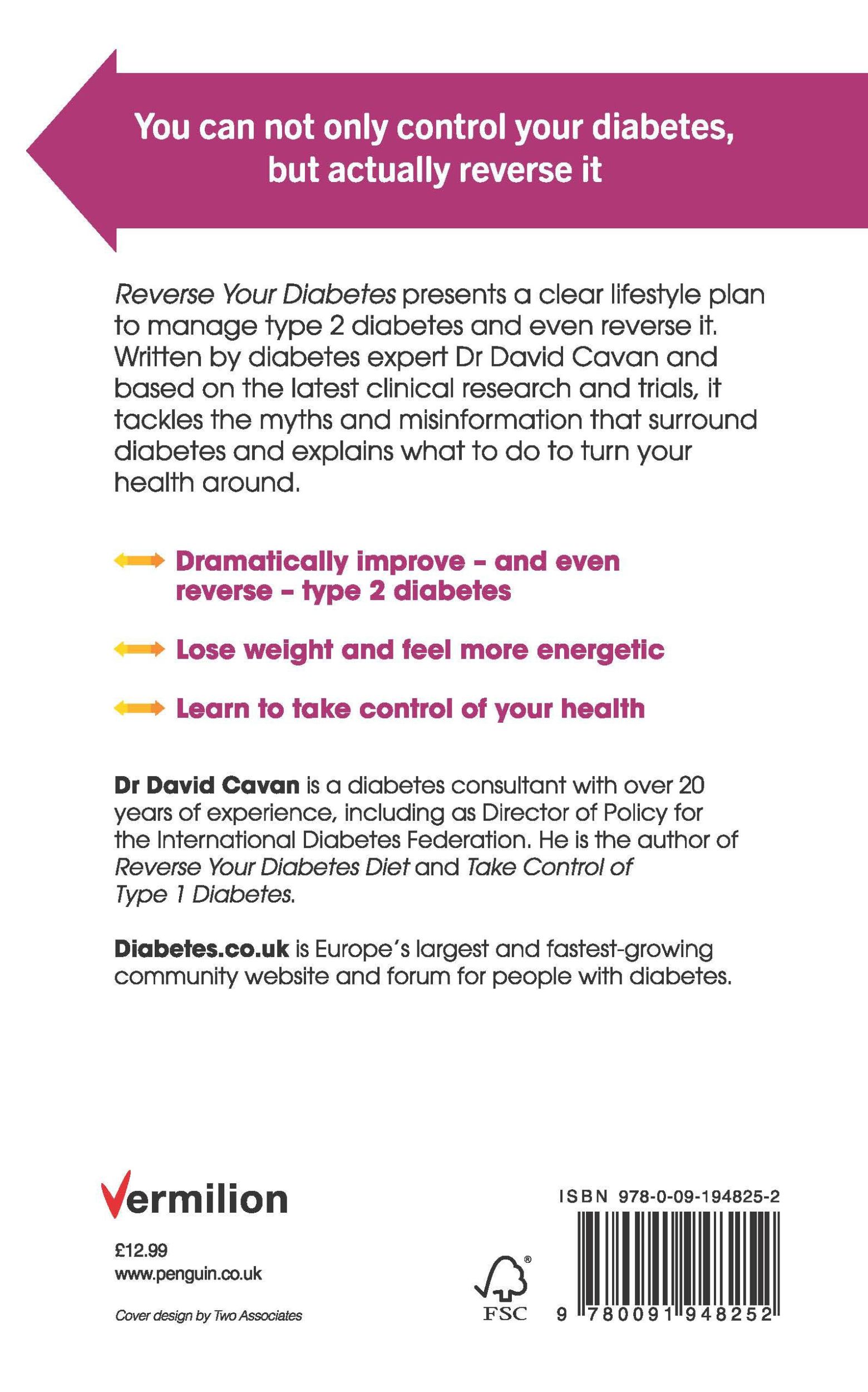 Rückseite: 9780091948252 | Reverse Your Diabetes | David Cavan | Taschenbuch | Englisch | 2014