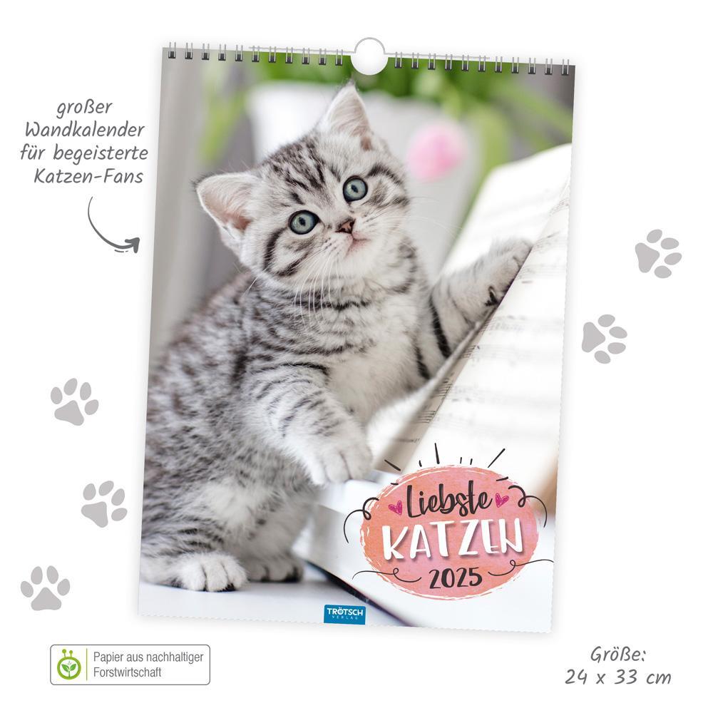 Bild: 9783988022035 | Trötsch Classickalender Liebste Katzen 2025 | Wandkalender | KG | 2025