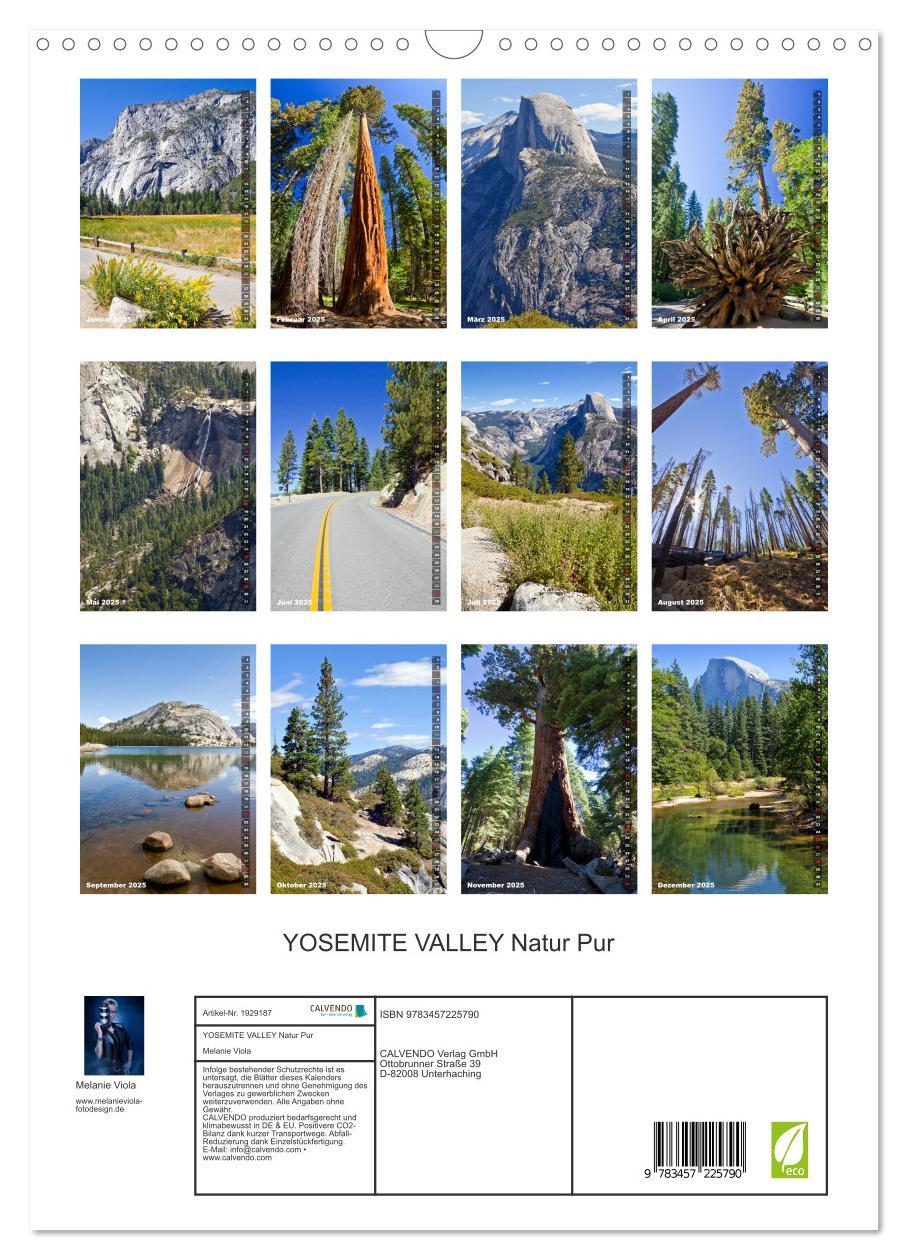 Bild: 9783457225790 | YOSEMITE VALLEY Natur Pur (Wandkalender 2025 DIN A3 hoch), CALVENDO...