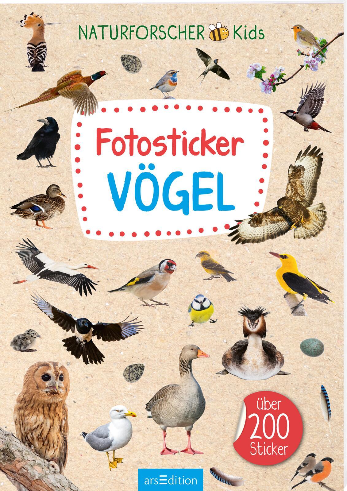 Cover: 4014489135142 | Naturforscher-Kids - Fotosticker Vögel | Über 200 Sticker | 16 S.