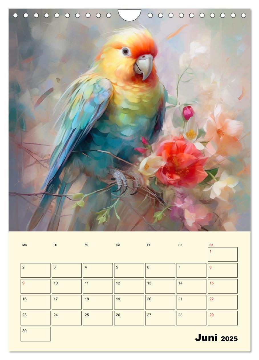 Bild: 9783435864904 | Bunte Vögel. Bezaubernde Papageien-Aquarelle (Wandkalender 2025 DIN...