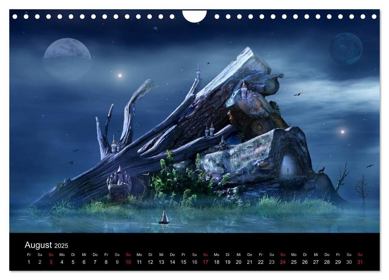 Bild: 9783435830046 | Der Fantasy Kalender (Wandkalender 2025 DIN A4 quer), CALVENDO...