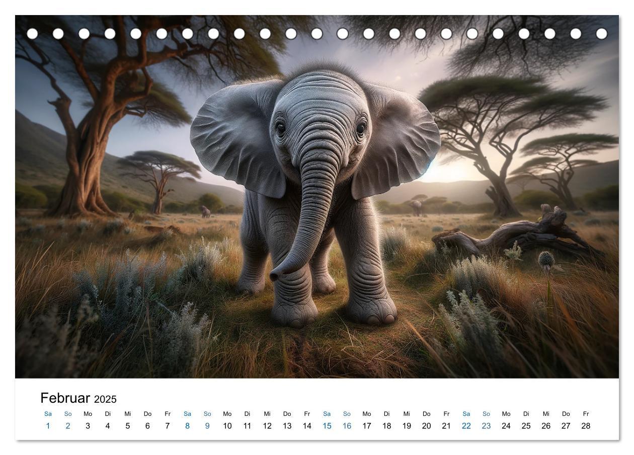 Bild: 9783383766633 | Baby-Tiere (Tischkalender 2025 DIN A5 quer), CALVENDO Monatskalender