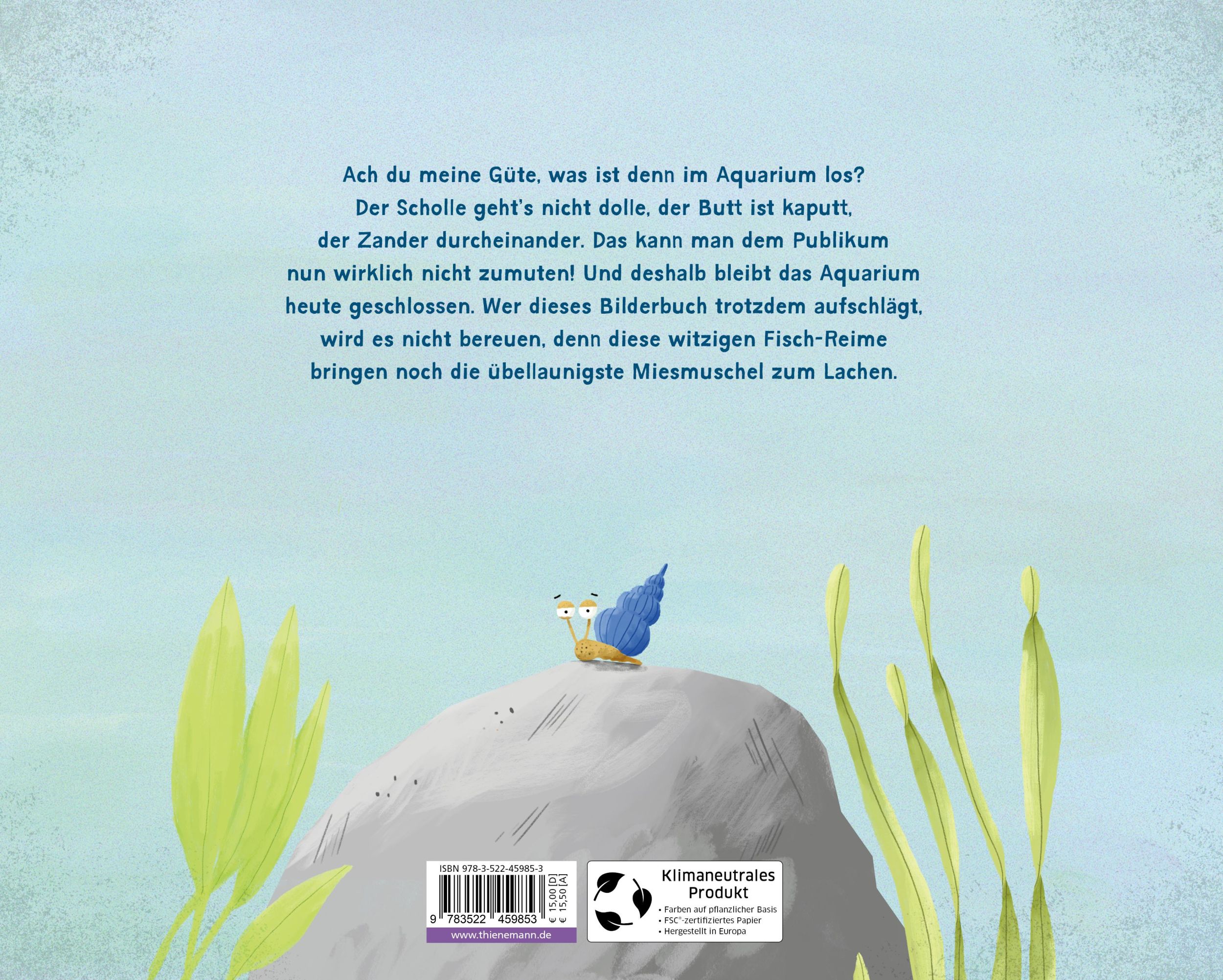 Rückseite: 9783522459853 | Das Aquarium bleibt heute geschlossen | Michael Augustin | Buch | 2023