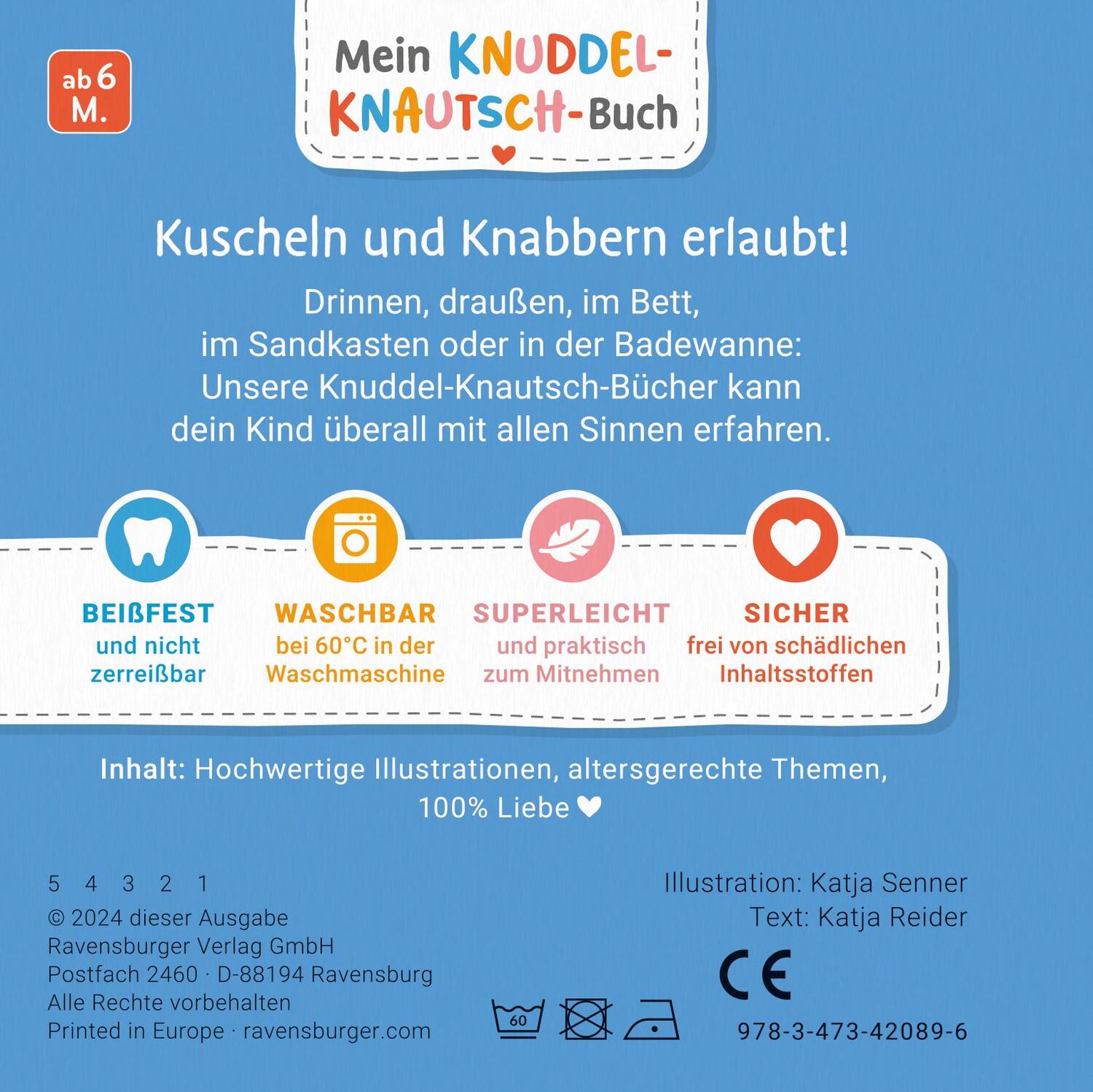 Rückseite: 9783473420896 | Mein Knuddel-Knautsch-Buch: robust, waschbar und federleicht....