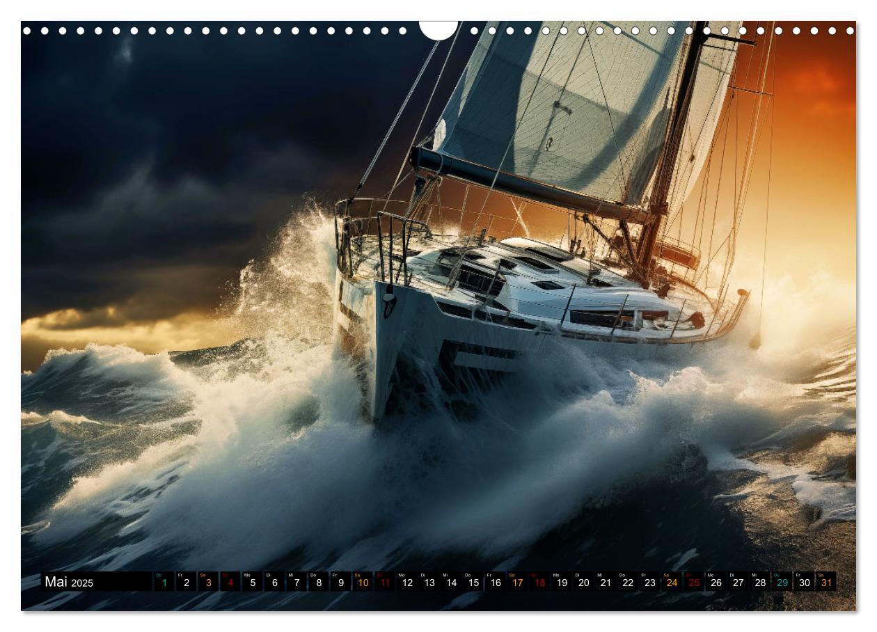 Bild: 9783435697731 | Mit dem Wind um die Welt - segeln (Wandkalender 2025 DIN A3 quer),...