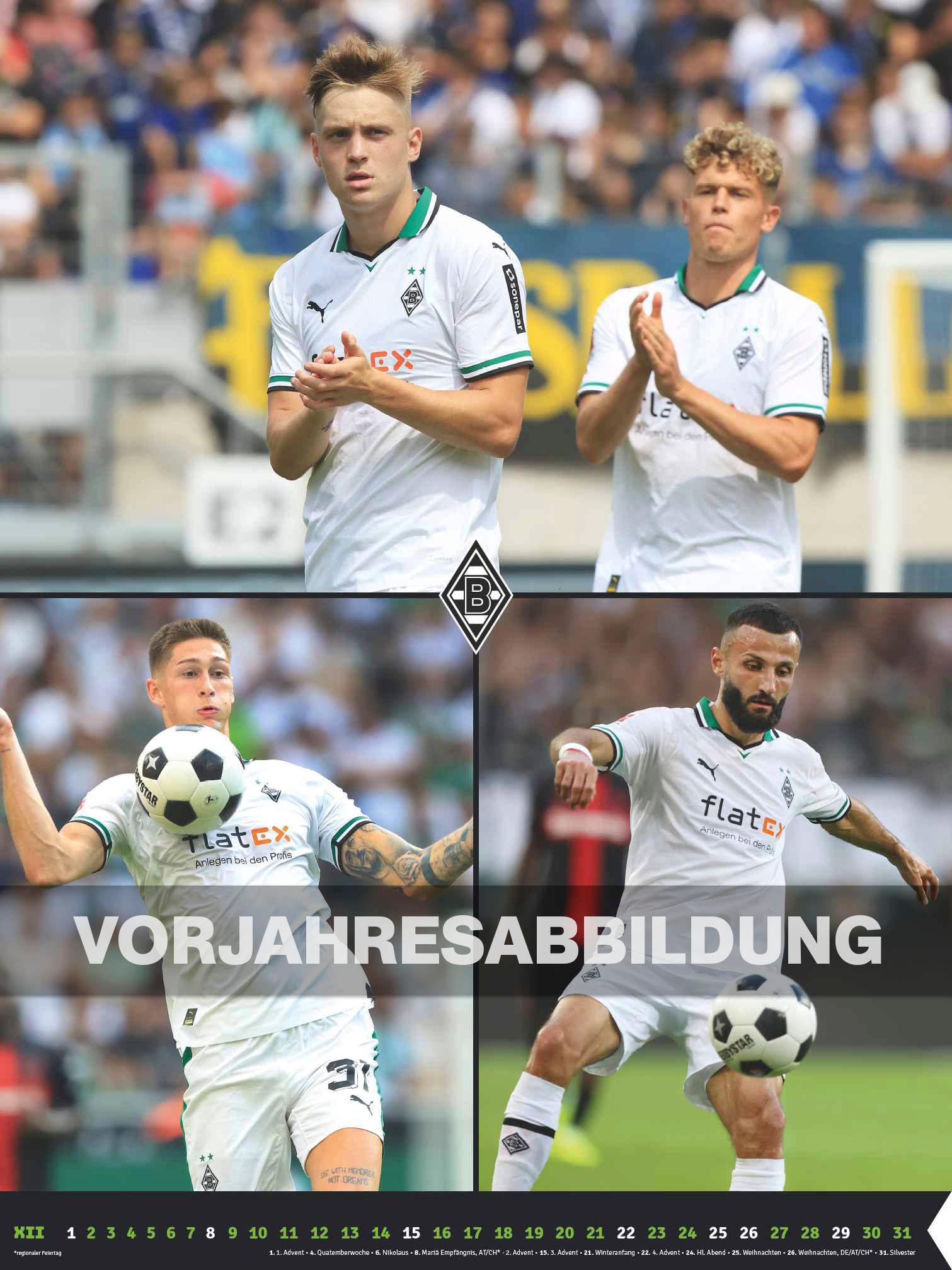 Bild: 4002725994400 | Borussia Mönchengladbach 2025 - Wandkalender XL - Fußballkalender -...