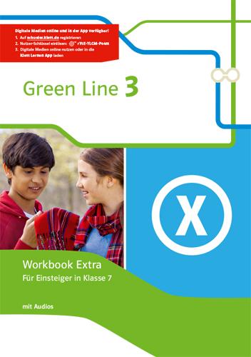 Cover: 9783128442358 | Green Line 3. Workbook Extra mit Audio-CDs für Einsteiger in Klasse 7