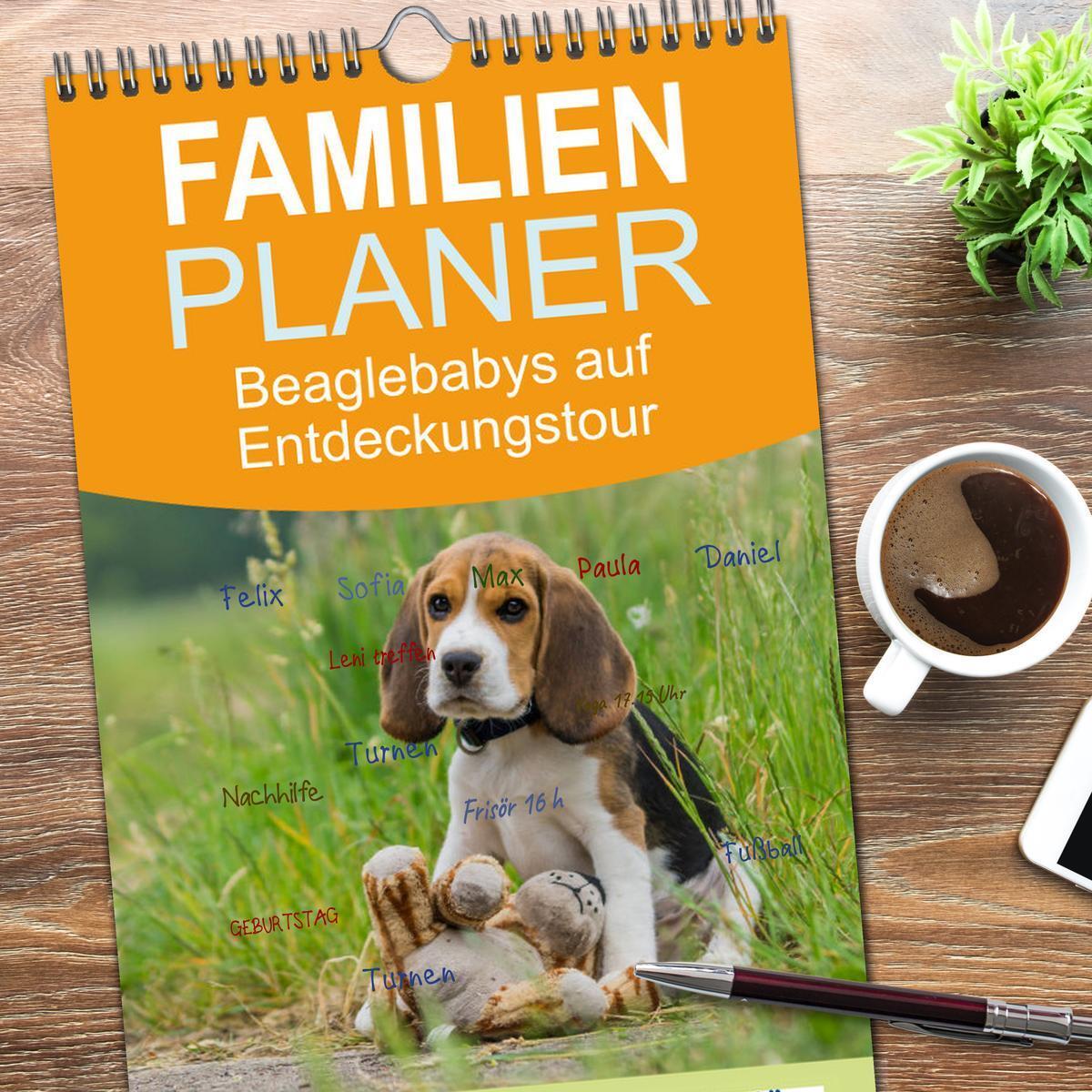 Bild: 9783457114315 | Familienplaner 2025 - Beaglebabys auf Entdeckungstour mit 5 Spalten...