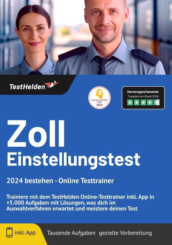 Cover: 9783988172655 | Zoll Einstellungstest 2024 bestehen - Online Testtrainer -...