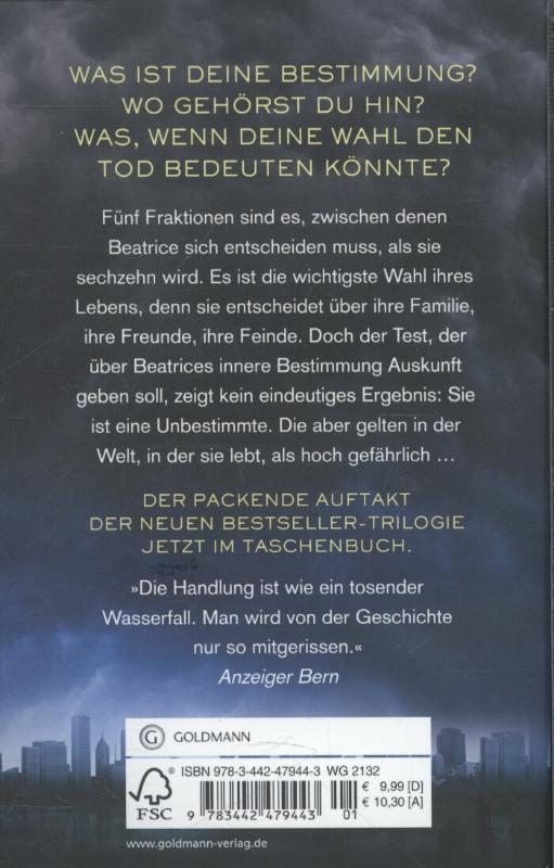 Rückseite: 9783442479443 | Die Bestimmung 01 | Veronica Roth | Taschenbuch | Deutsch | 2013