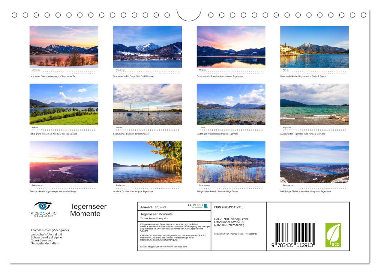 Bild: 9783435112913 | Tegernseer Momente (Wandkalender 2025 DIN A4 quer), CALVENDO...