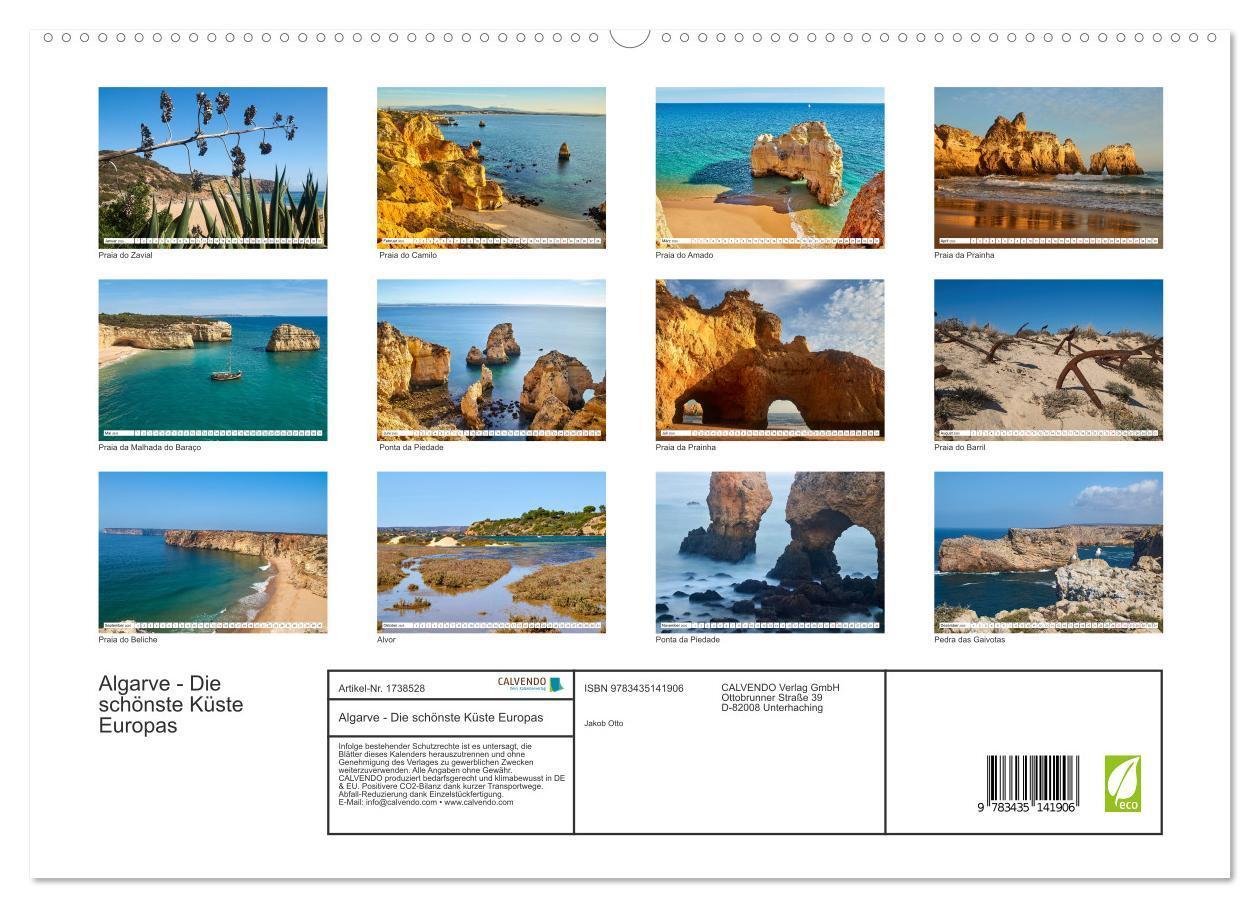 Bild: 9783435141906 | Algarve - Die schönste Küste Europas (Wandkalender 2025 DIN A2...