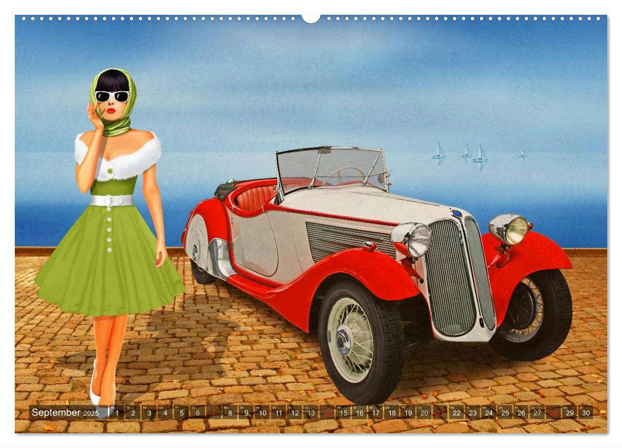 Bild: 9783435472925 | Oldtimer und Pin-Up Girls by Mausopardia (Wandkalender 2025 DIN A2...