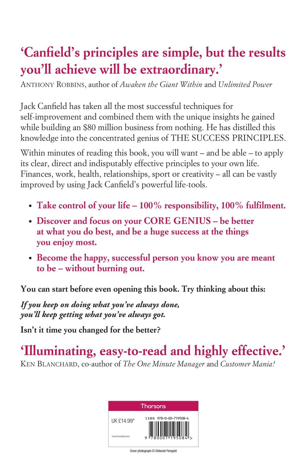 Rückseite: 9780007195084 | The Success Principles | Jack Canfield | Taschenbuch | XXXIII | 2005