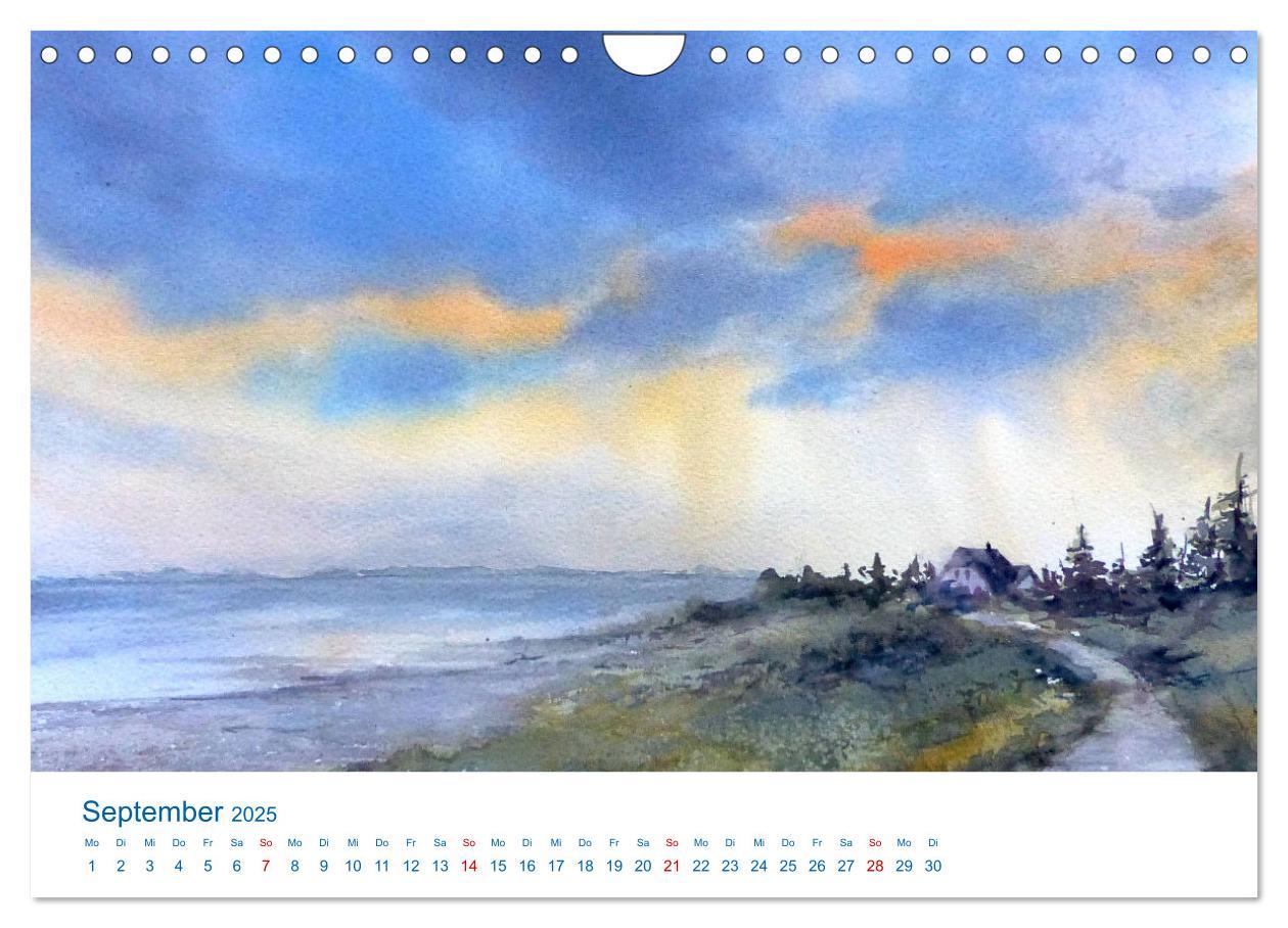 Bild: 9783457146620 | Föhr - Aquarelle (Wandkalender 2025 DIN A4 quer), CALVENDO...