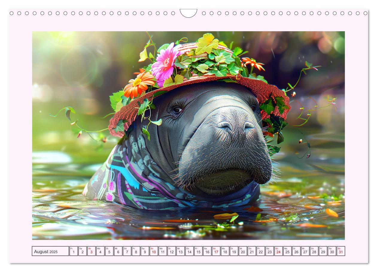 Bild: 9783435468966 | Modische Manatees. Charmante Seekühe mit Stil (Wandkalender 2025...