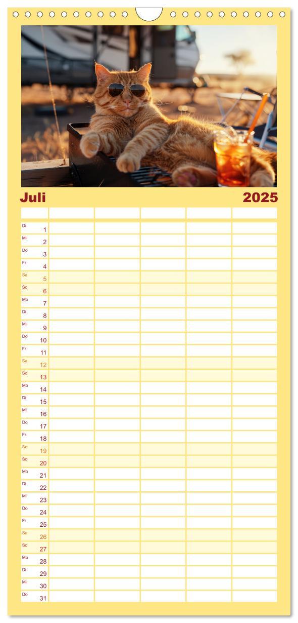 Bild: 9783457192740 | Familienplaner 2025 - Der tierisch lustige Camping-Kalender mit 5...