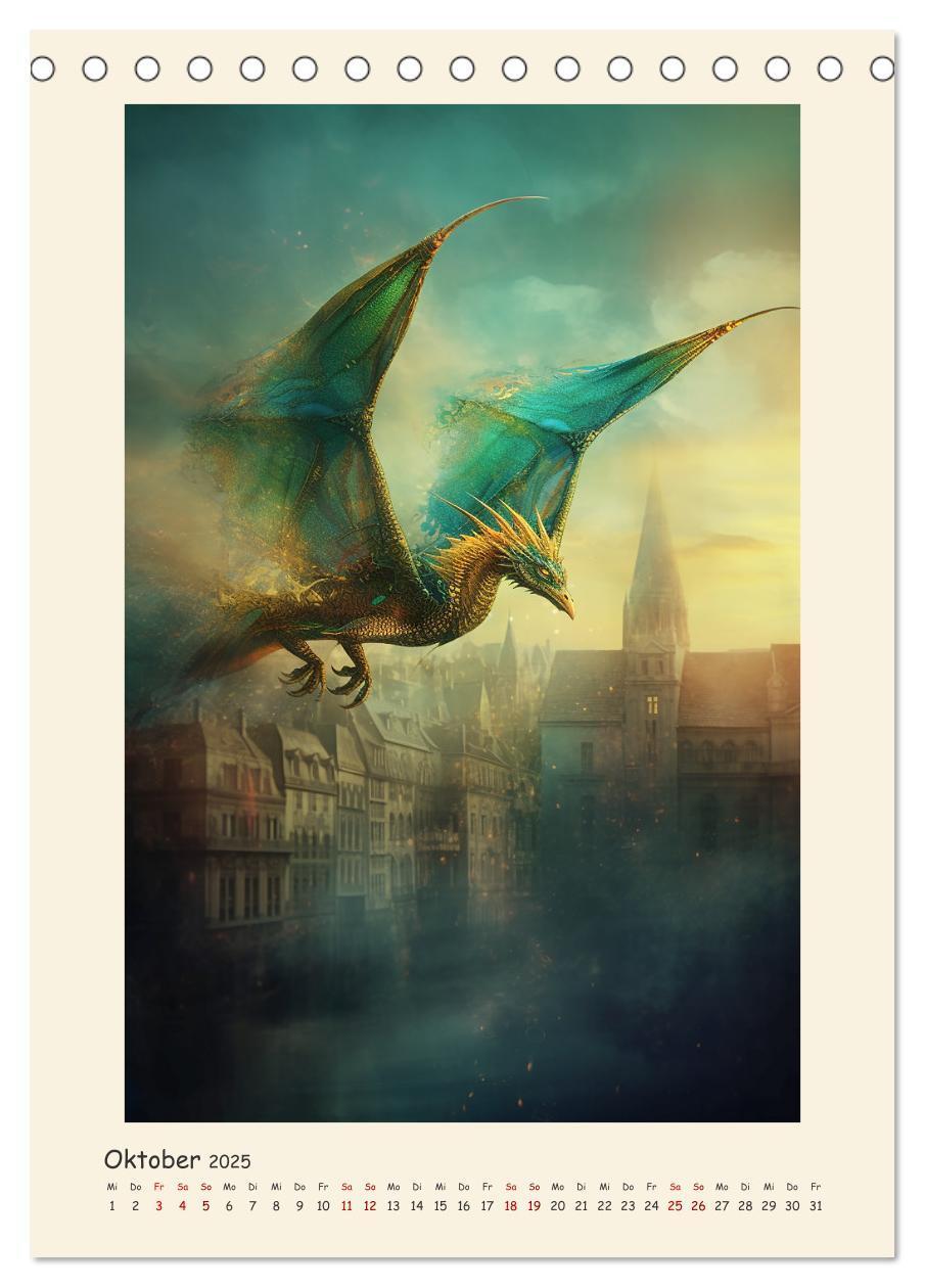 Bild: 9783435858736 | Malerische Drachen (Tischkalender 2025 DIN A5 hoch), CALVENDO...