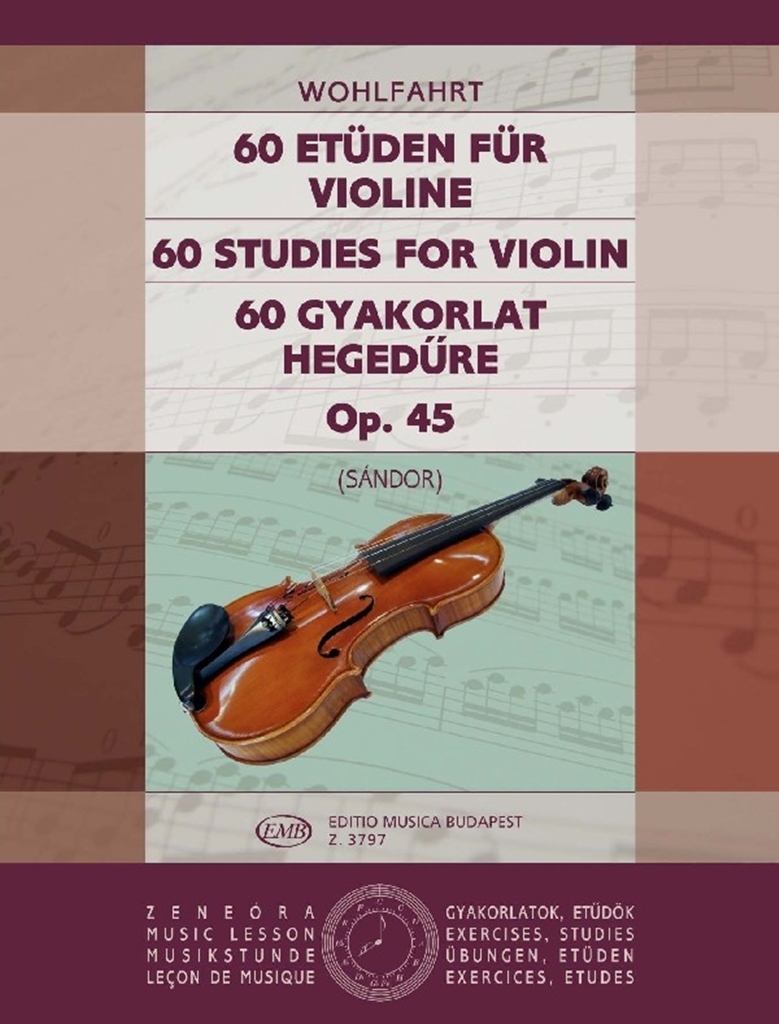 Cover: 9790080037973 | 60 Etüden op.45 für Violine | Franz Wohlfahrt | Buch