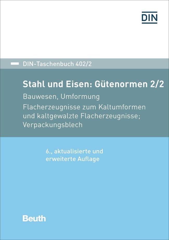 Cover: 9783410306368 | Stahl und Eisen: Gütenormen 2/2 | DIN e.V. | Taschenbuch | 421 S.