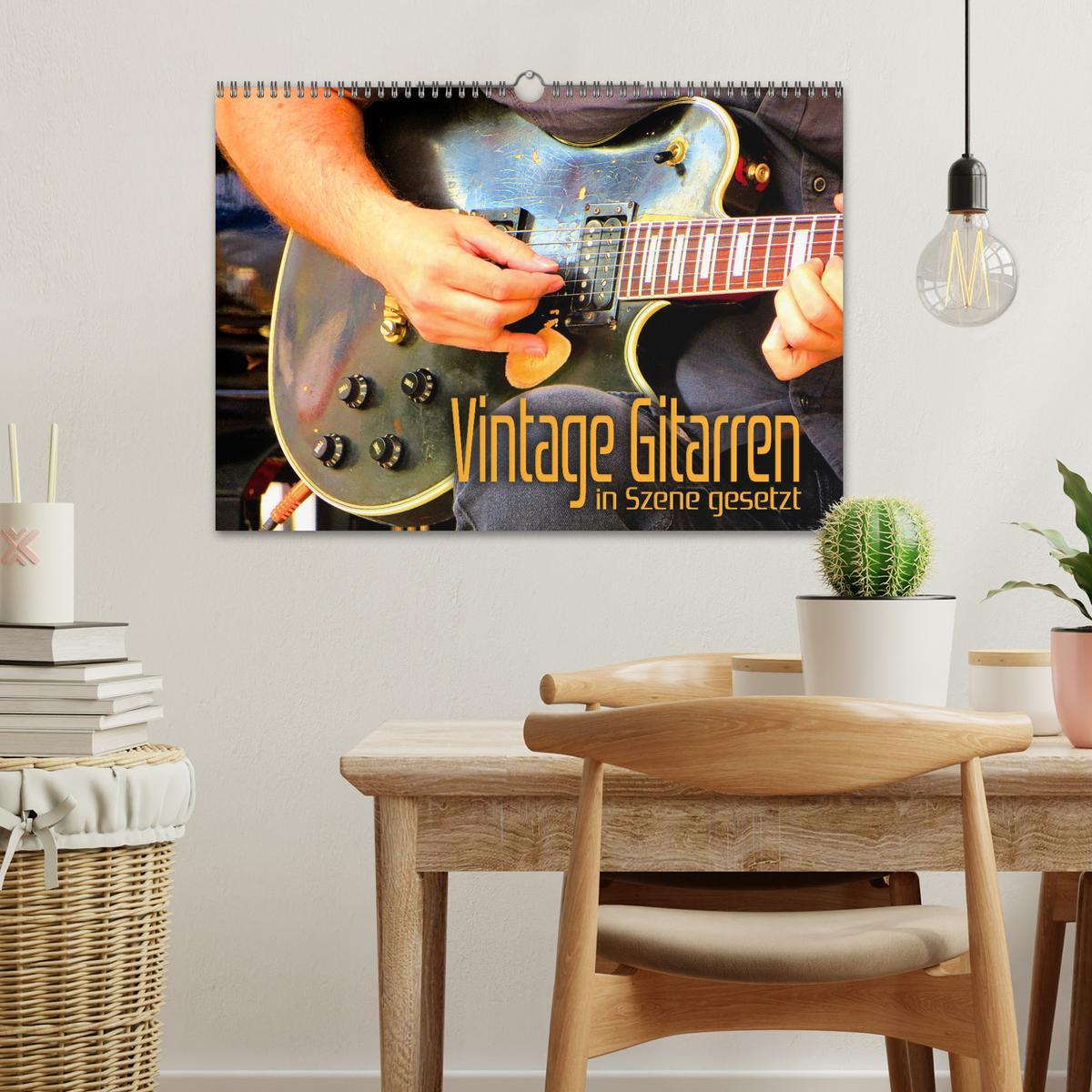 Bild: 9783435198399 | Vintage Gitarren in Szene gesetzt (Wandkalender 2025 DIN A3 quer),...