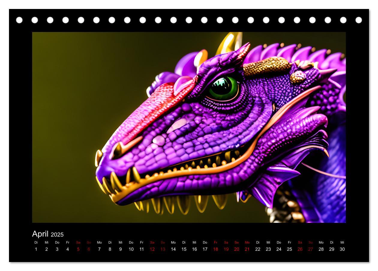 Bild: 9783383881589 | Phantasievolle Welt der Drachen (Tischkalender 2025 DIN A5 quer),...