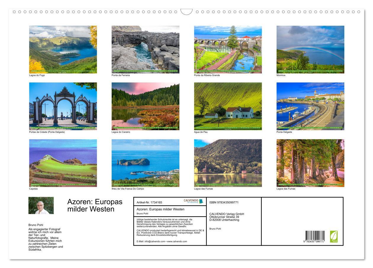 Bild: 9783435099771 | Azoren: Europas milder Westen (Wandkalender 2025 DIN A2 quer),...