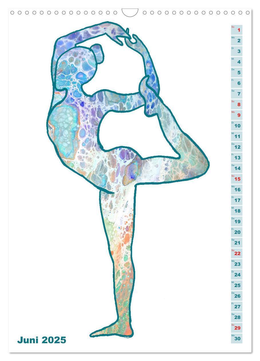 Bild: 9783435939336 | Prächtiges Yoga Pouring - Yoga verschmilzt mit Kunst (Wandkalender...